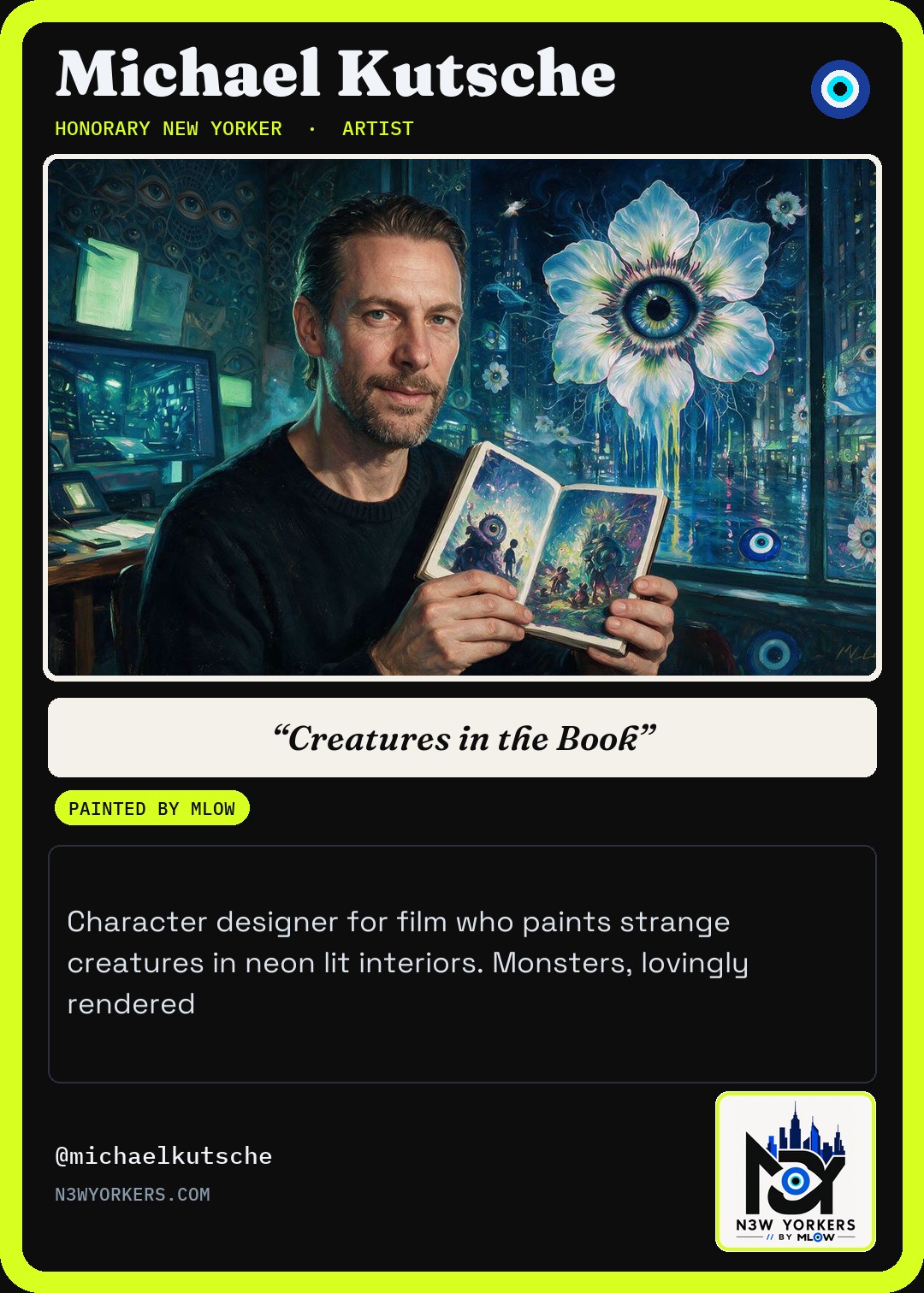 The Honorary card for Michael Kutsche, painted by MLow
