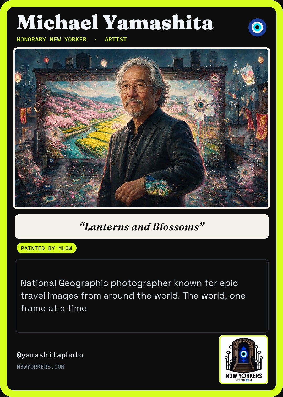 The Honorary card for Michael Yamashita, painted by MLow