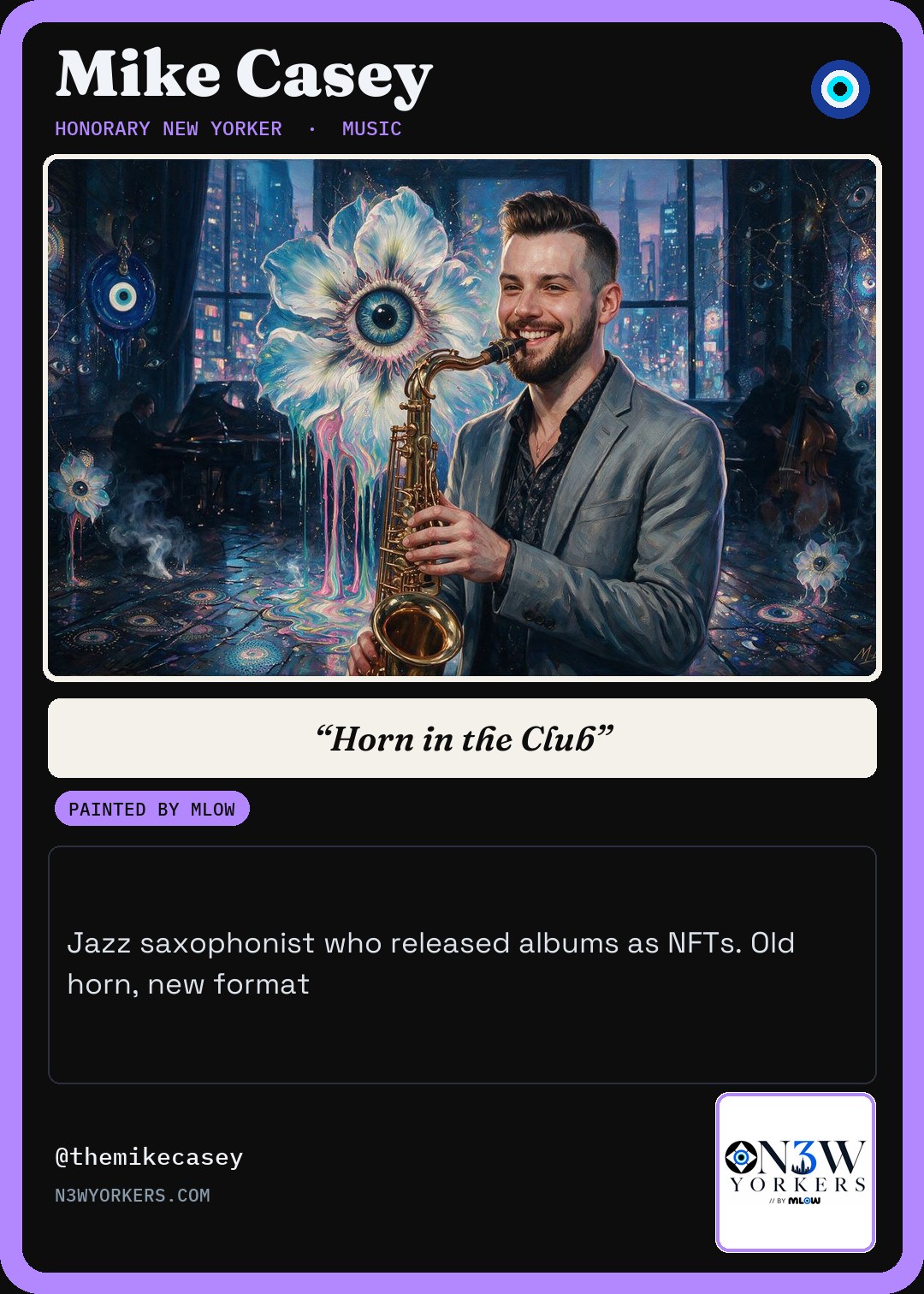 The Honorary card for Mike Casey, painted by MLow