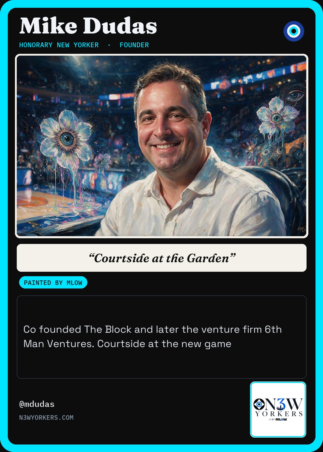 The Honorary card for Mike Dudas, painted by MLow