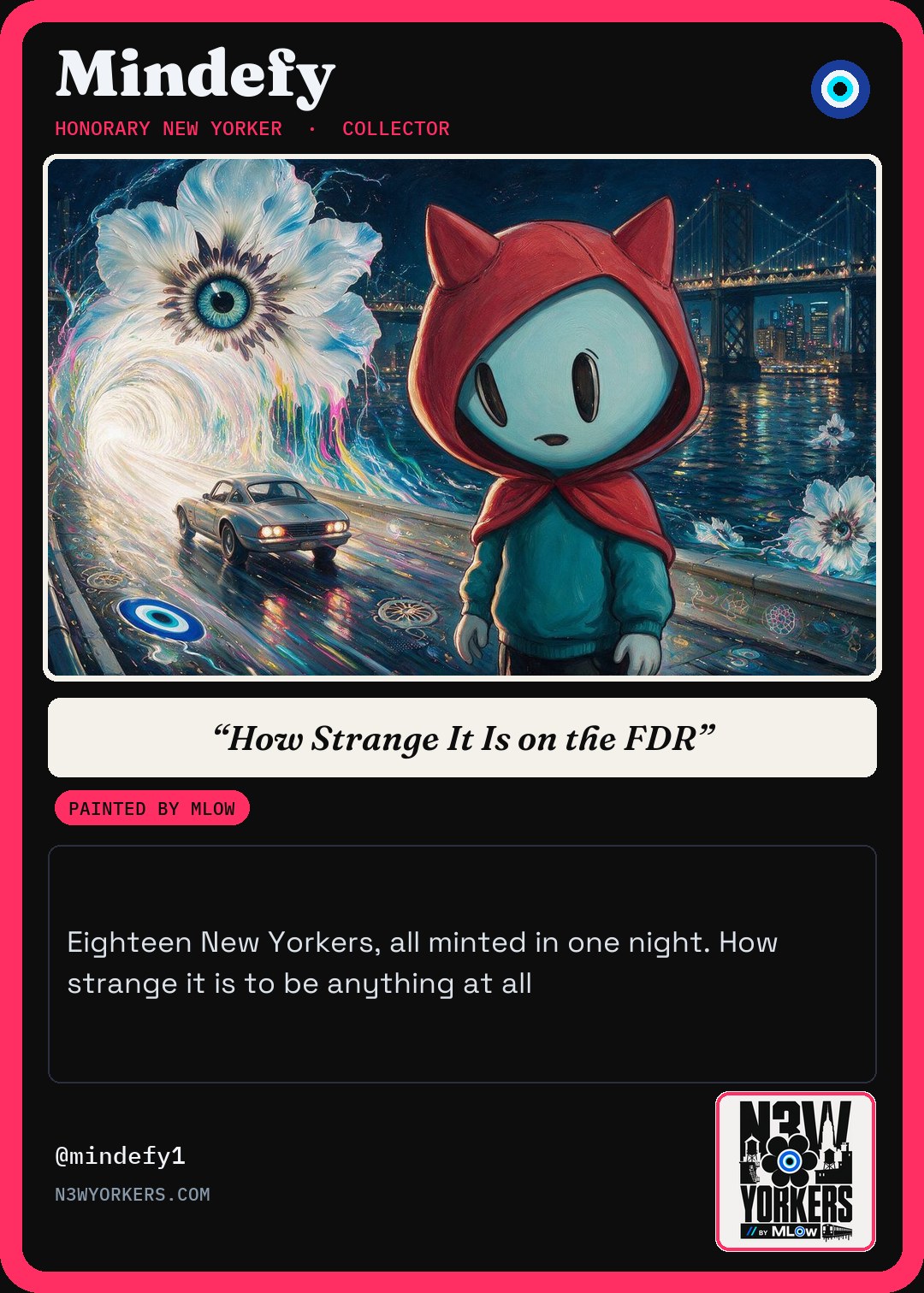 The Honorary card for Mindefy, painted by MLow