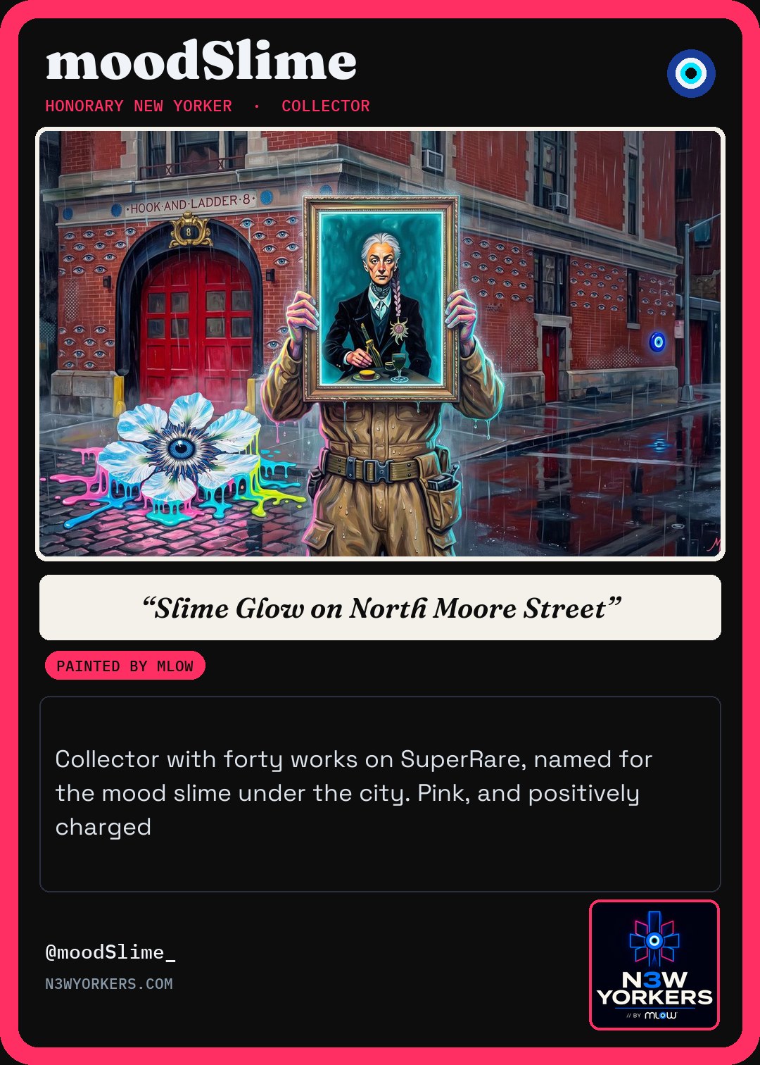 The Honorary card for moodSlime, painted by MLow