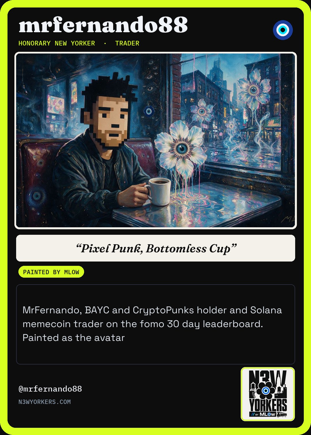 The Honorary card for mrfernando88, painted by MLow