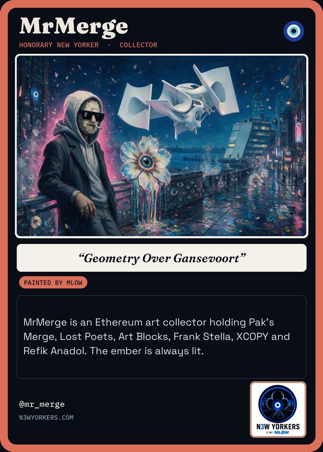 The Honorary card for MrMerge, painted by MLow