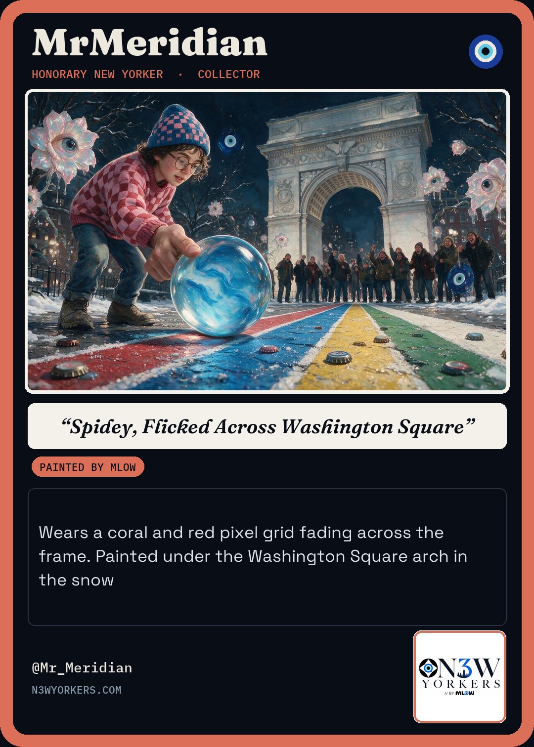 The Honorary card for MrMeridian, painted by MLow
