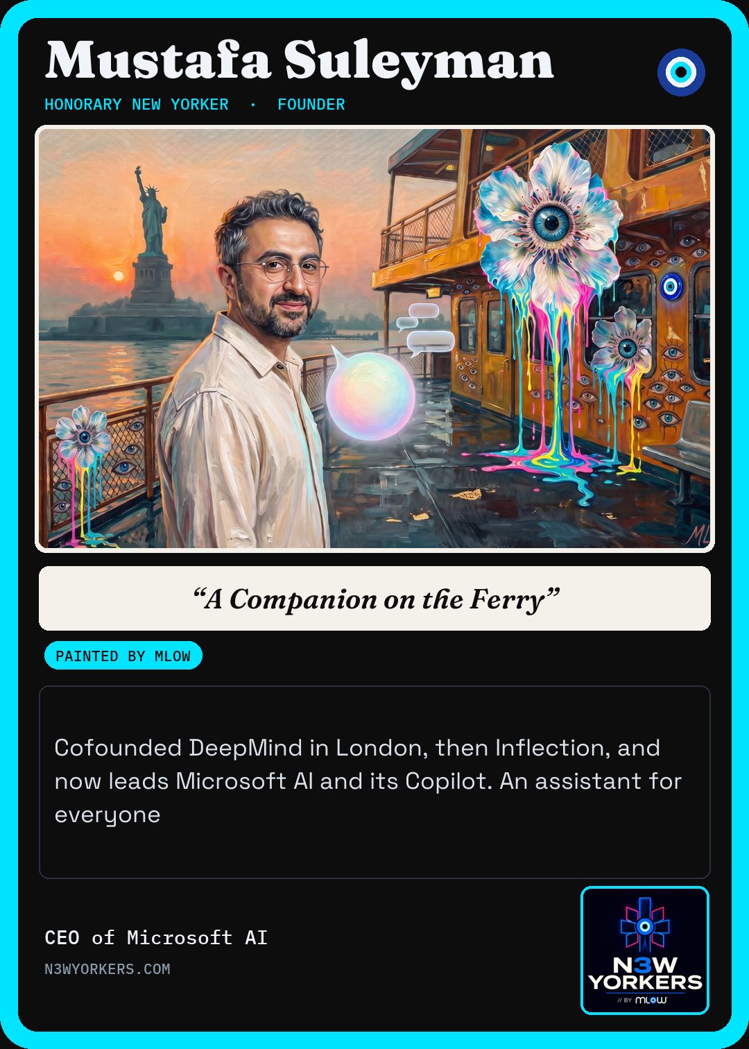 The Honorary card for Mustafa Suleyman, painted by MLow