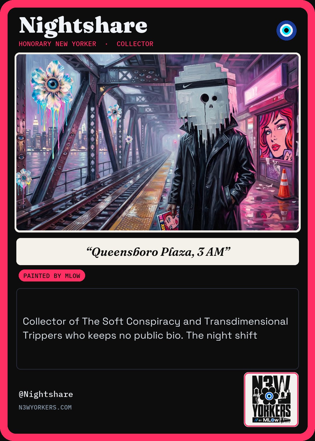 The Honorary card for Nightshare, painted by MLow