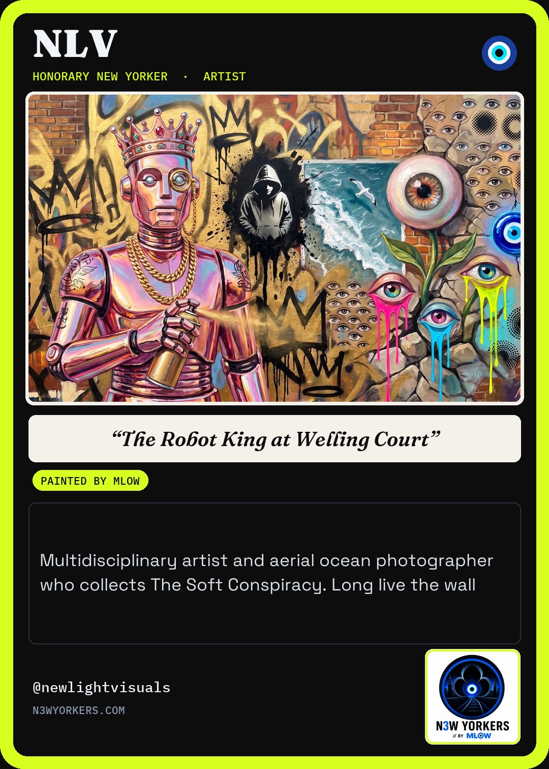 The Honorary card for NLV, painted by MLow