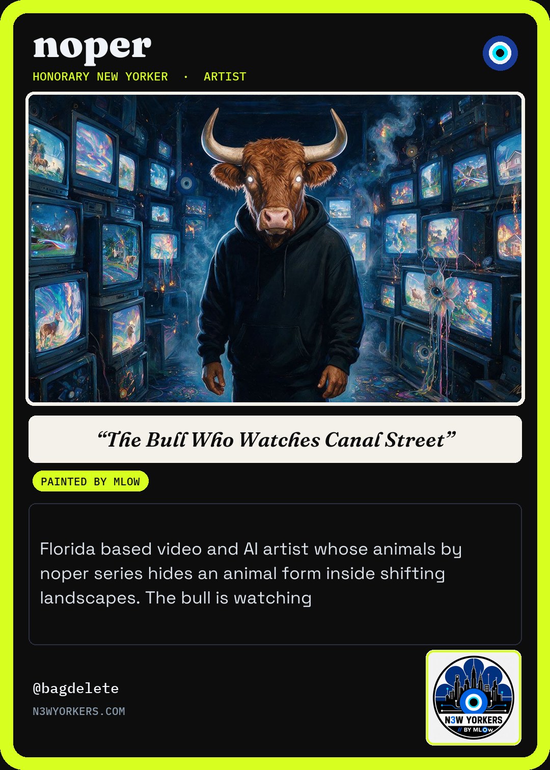 The Honorary card for noper, painted by MLow
