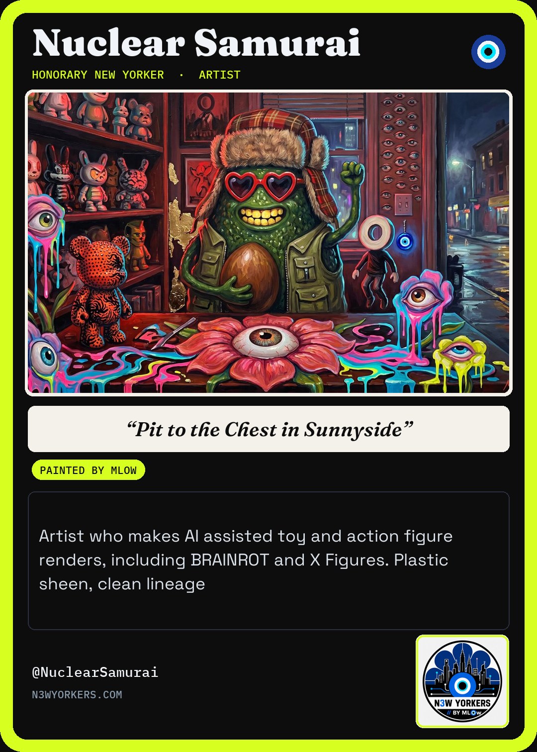 The Honorary card for Nuclear Samurai, painted by MLow