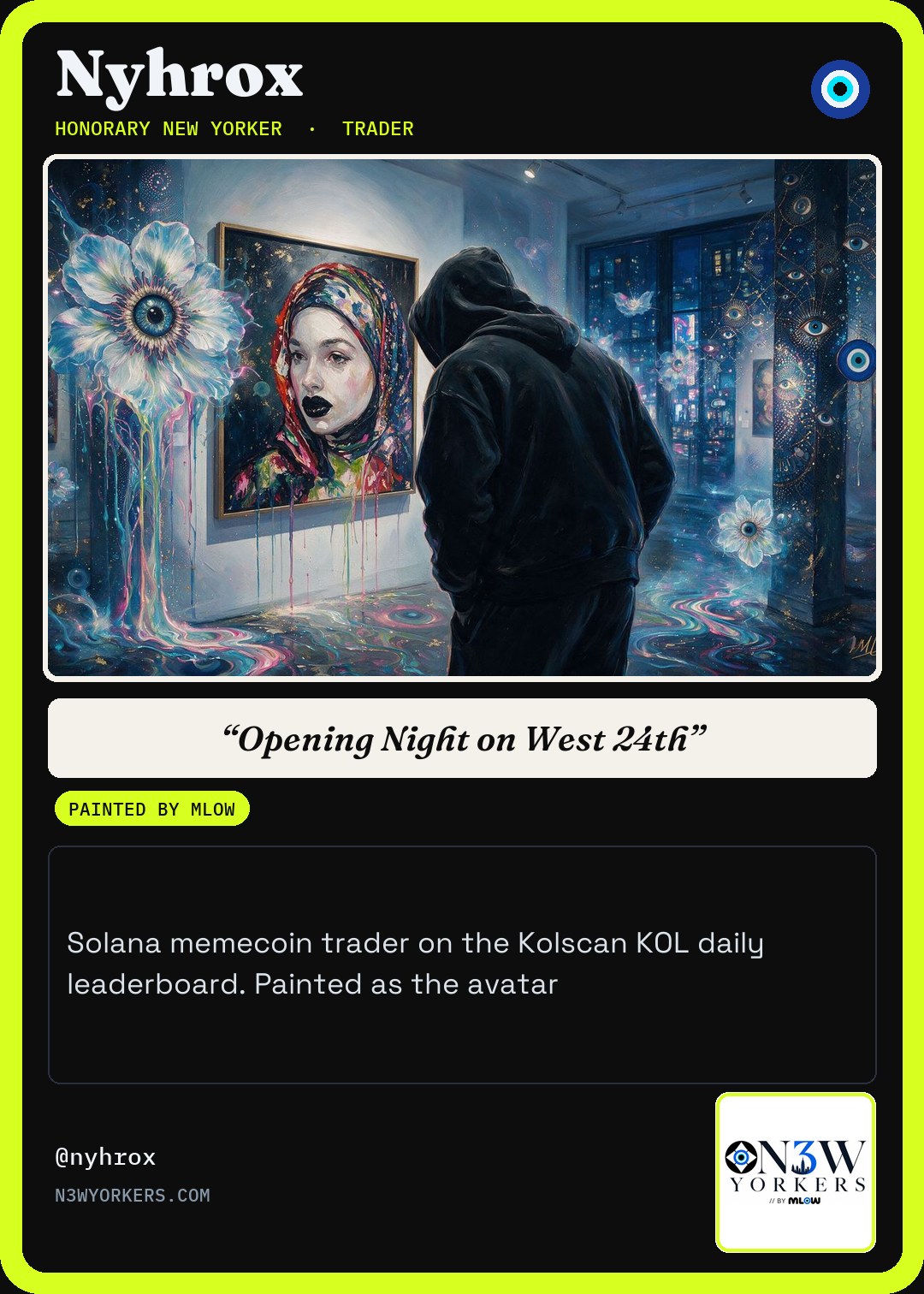 The Honorary card for Nyhrox, painted by MLow