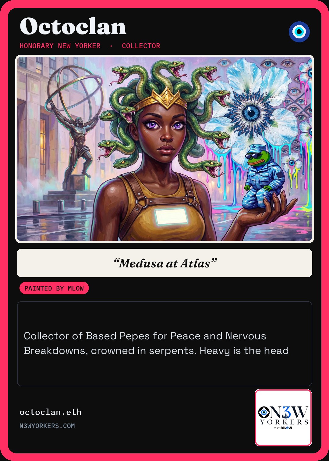 The Honorary card for Octoclan, painted by MLow
