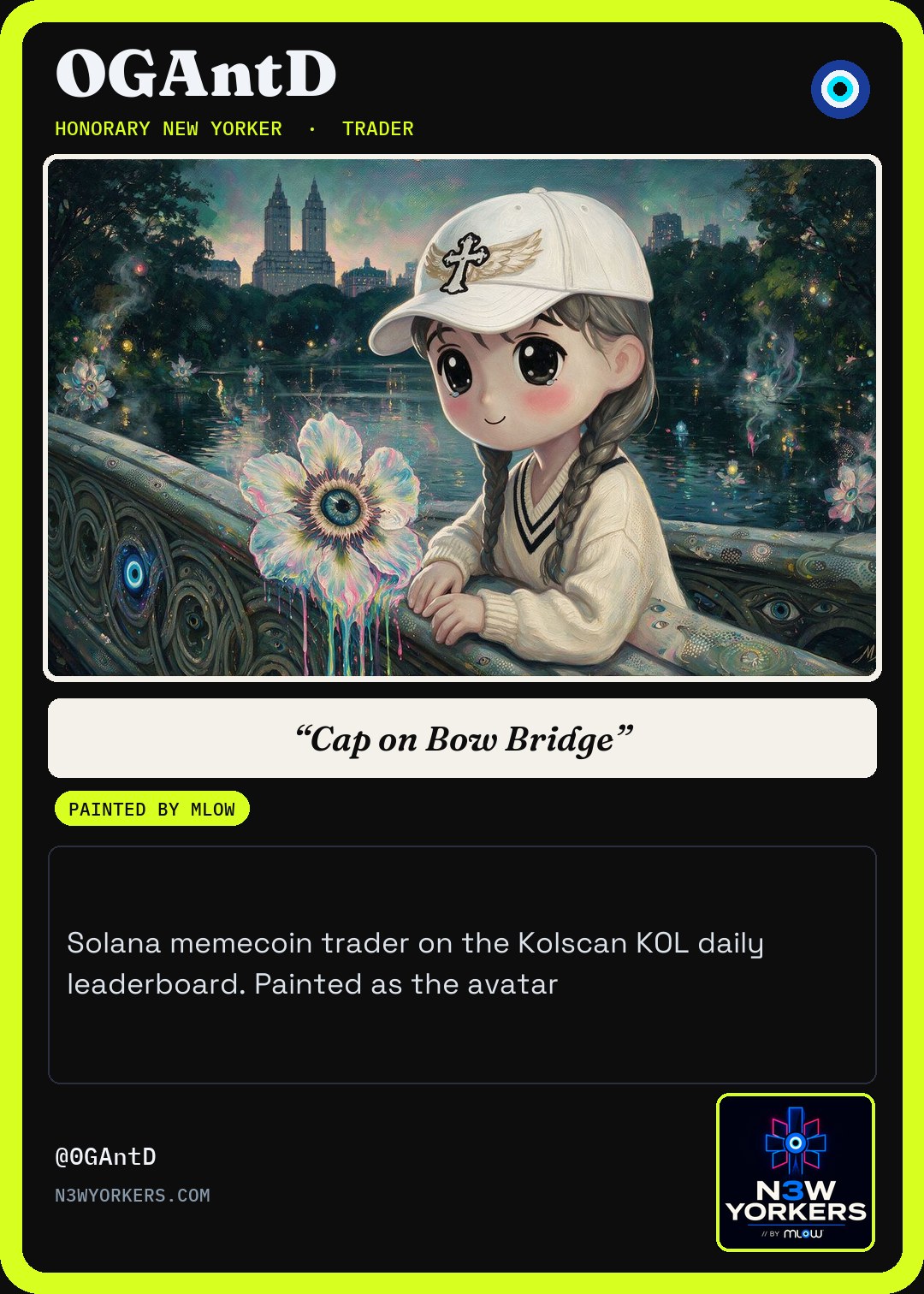 The Honorary card for OGAntD, painted by MLow