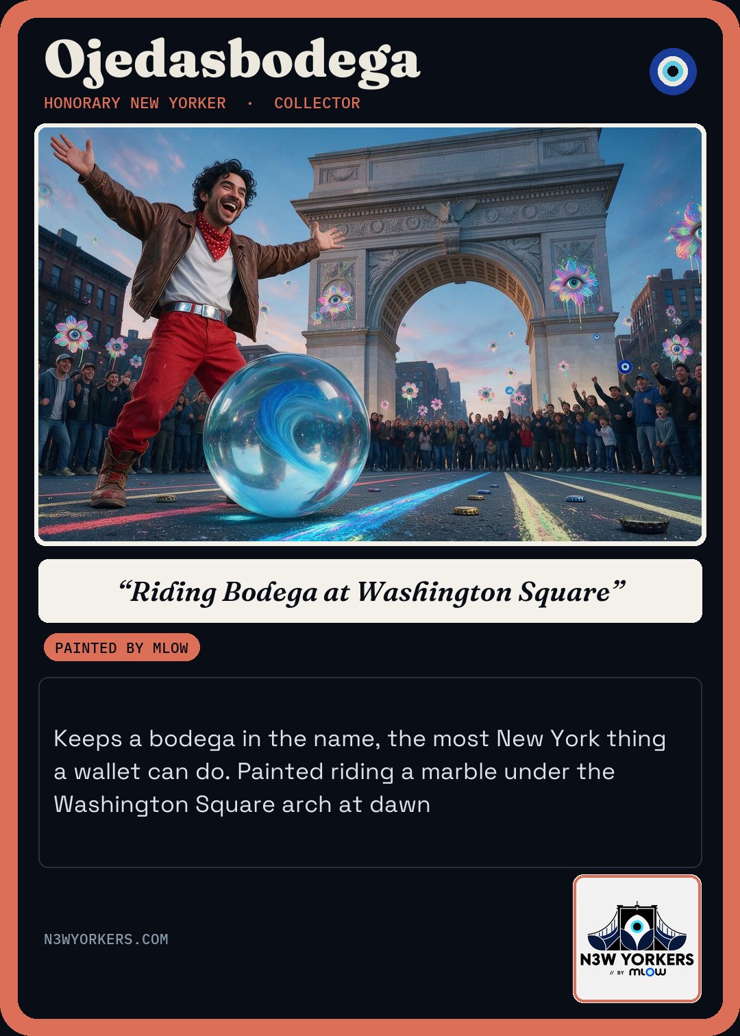 The Honorary card for Ojedasbodega, painted by MLow