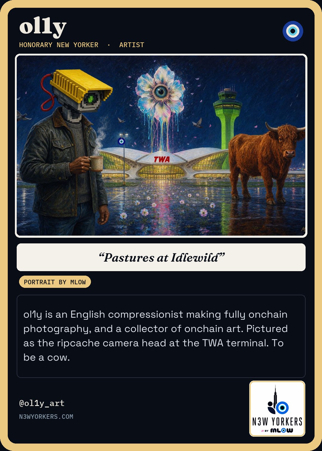 The Honorary card for ol1y, portrait by MLow
