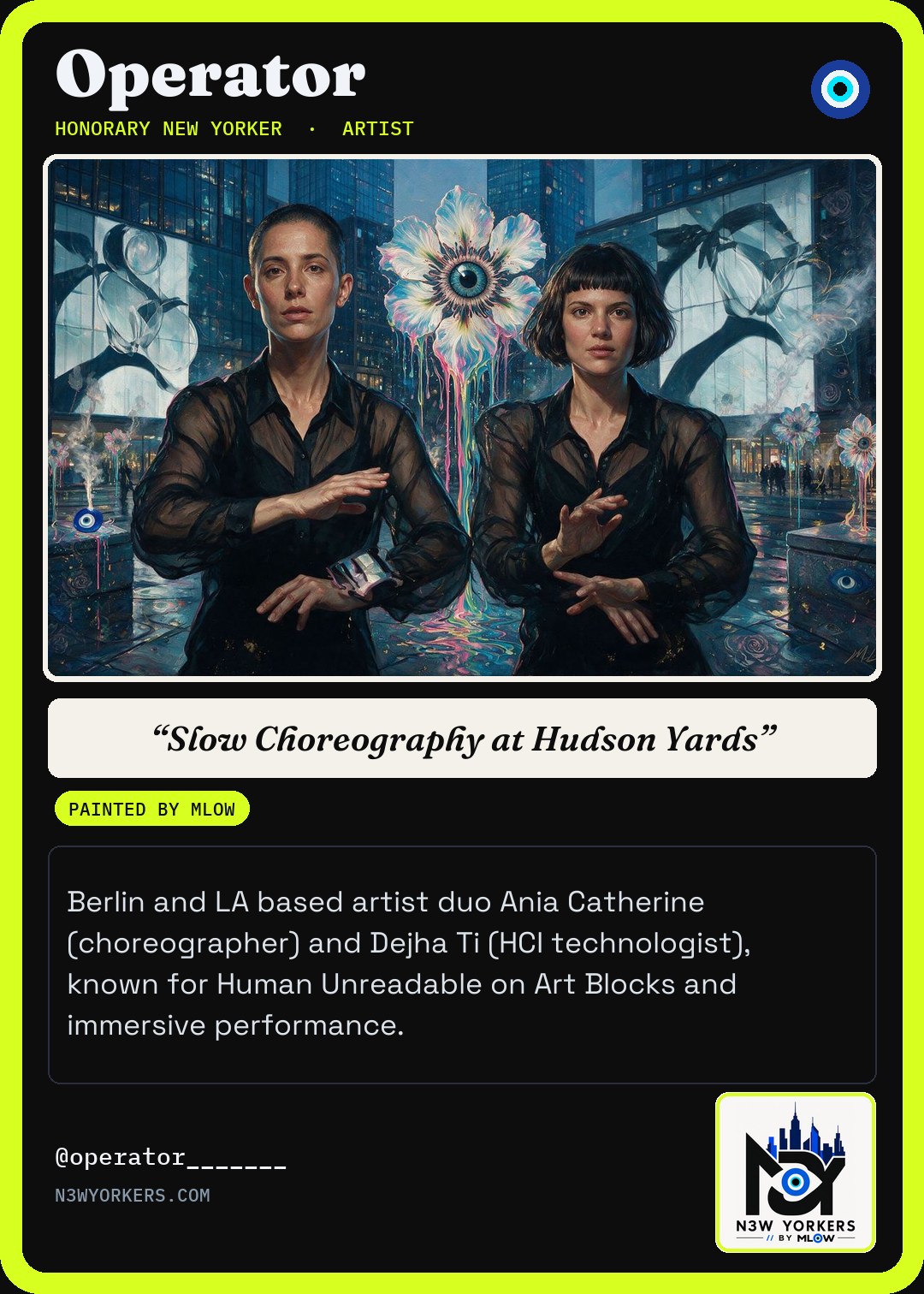 The Honorary card for Operator, painted by MLow