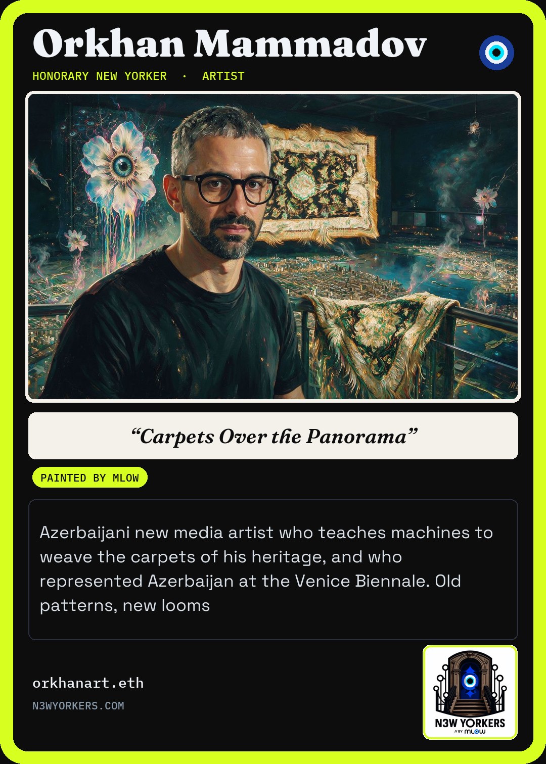 The Honorary card for Orkhan Mammadov, painted by MLow