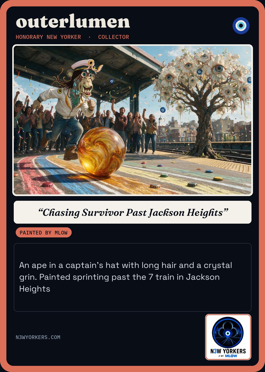 The Honorary card for outerlumen, painted by MLow