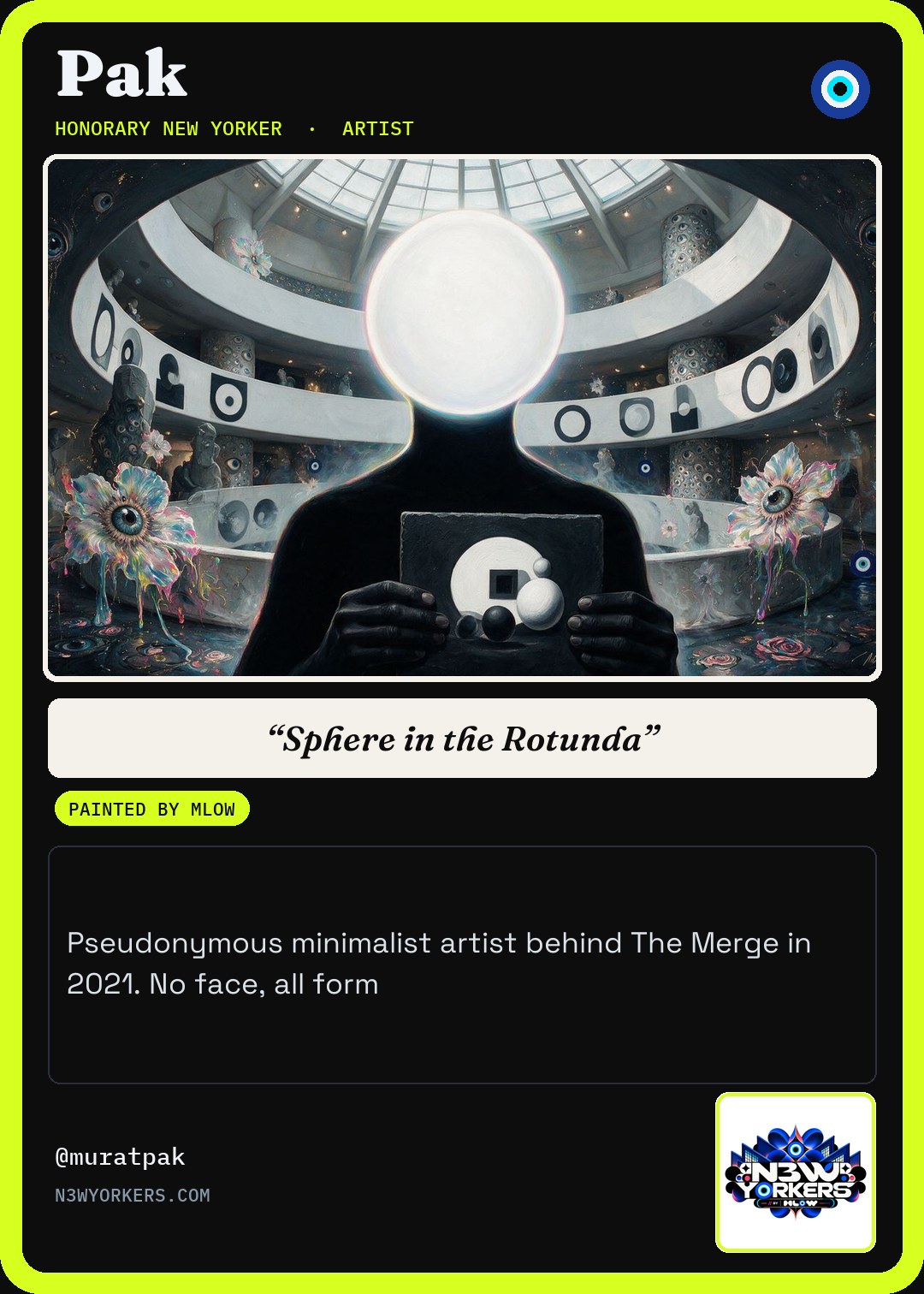 The Honorary card for Pak, painted by MLow