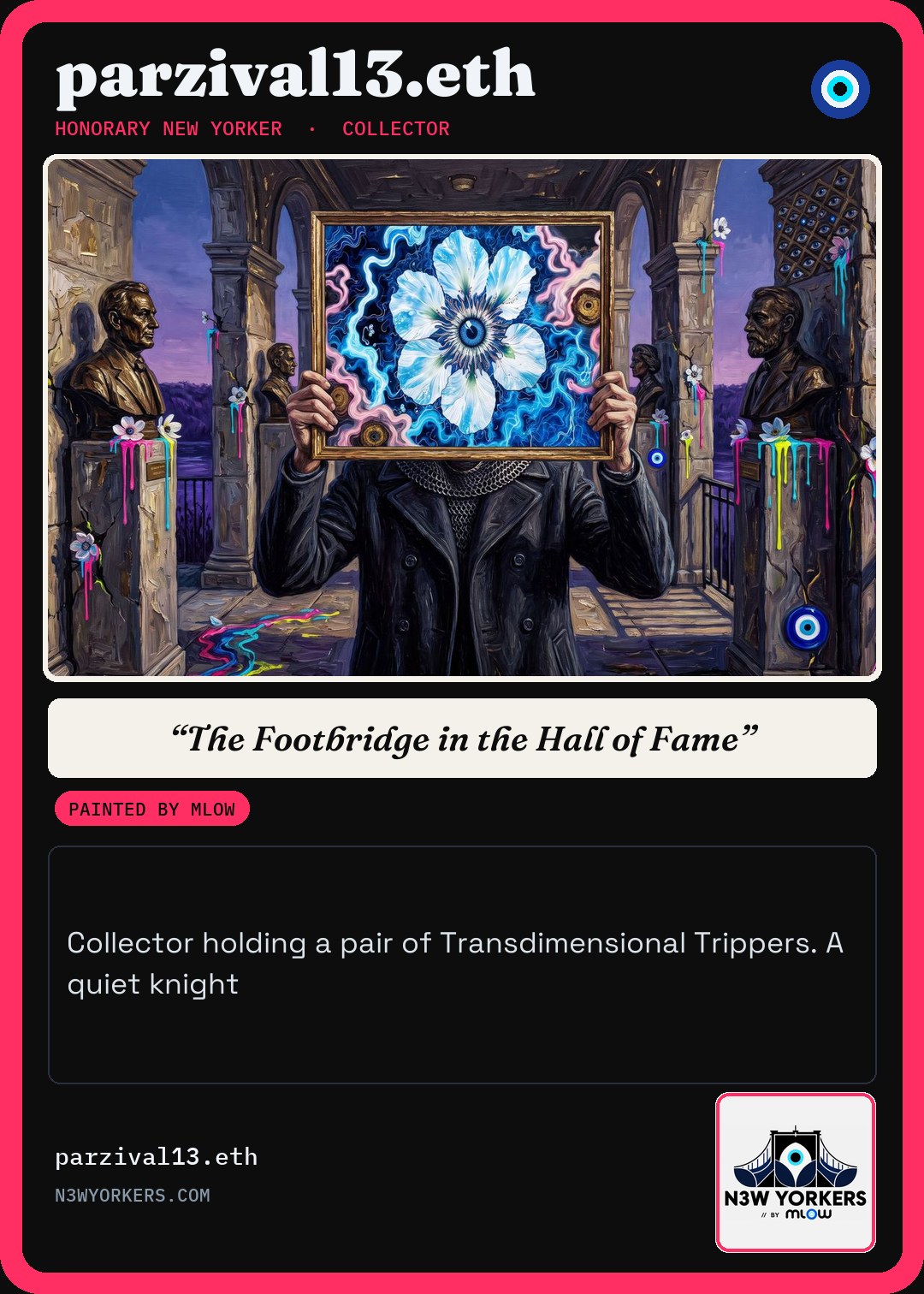The Honorary card for parzival13.eth, painted by MLow