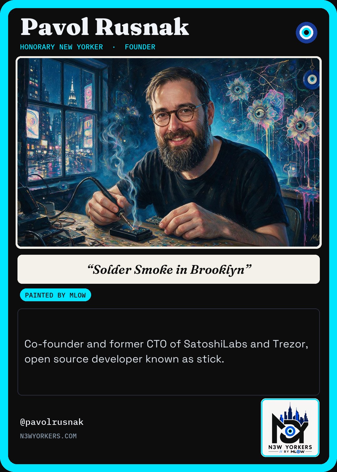 The Honorary card for Pavol Rusnak, painted by MLow
