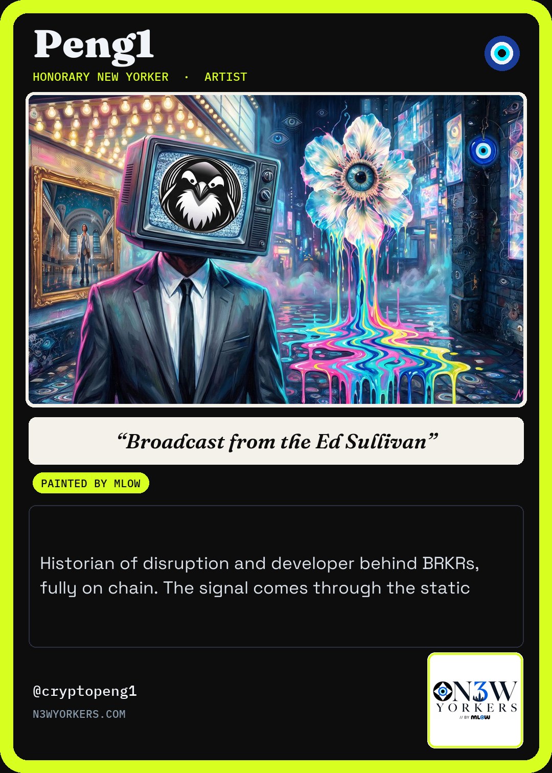 The Honorary card for Peng1, painted by MLow