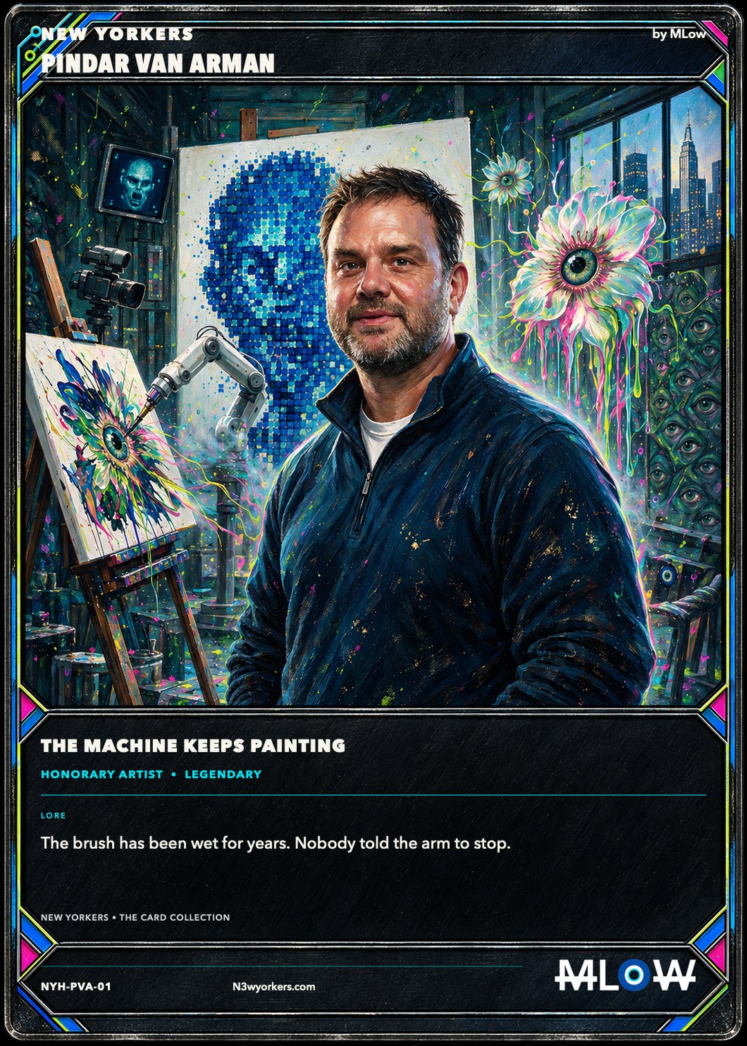 The Honorary card for Pindar Van Arman, painted by MLow