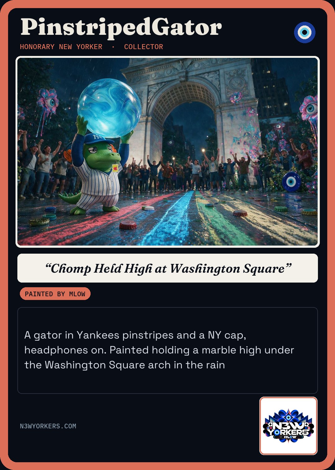 The Honorary card for PinstripedGator, painted by MLow
