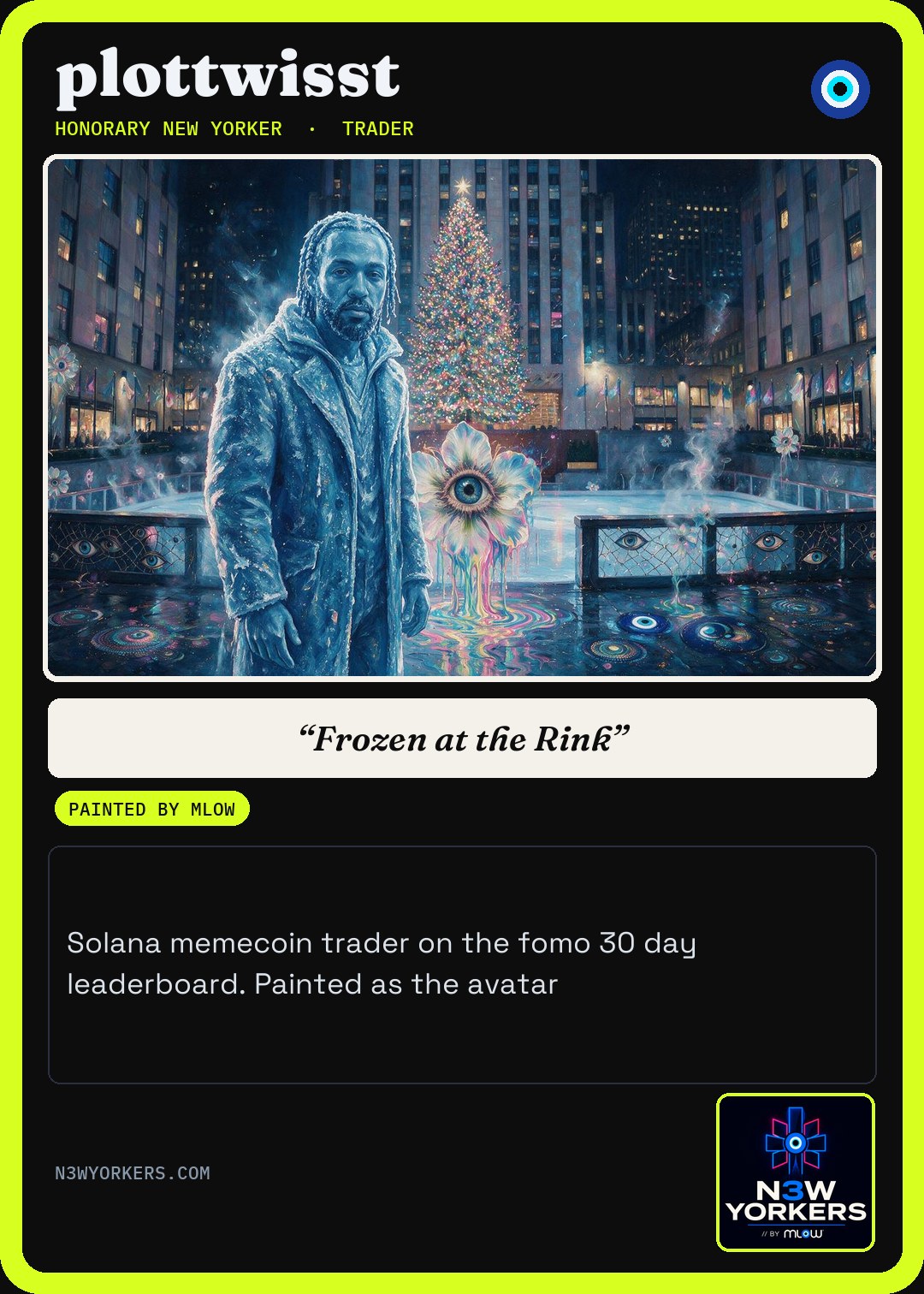 The Honorary card for plottwisst, painted by MLow