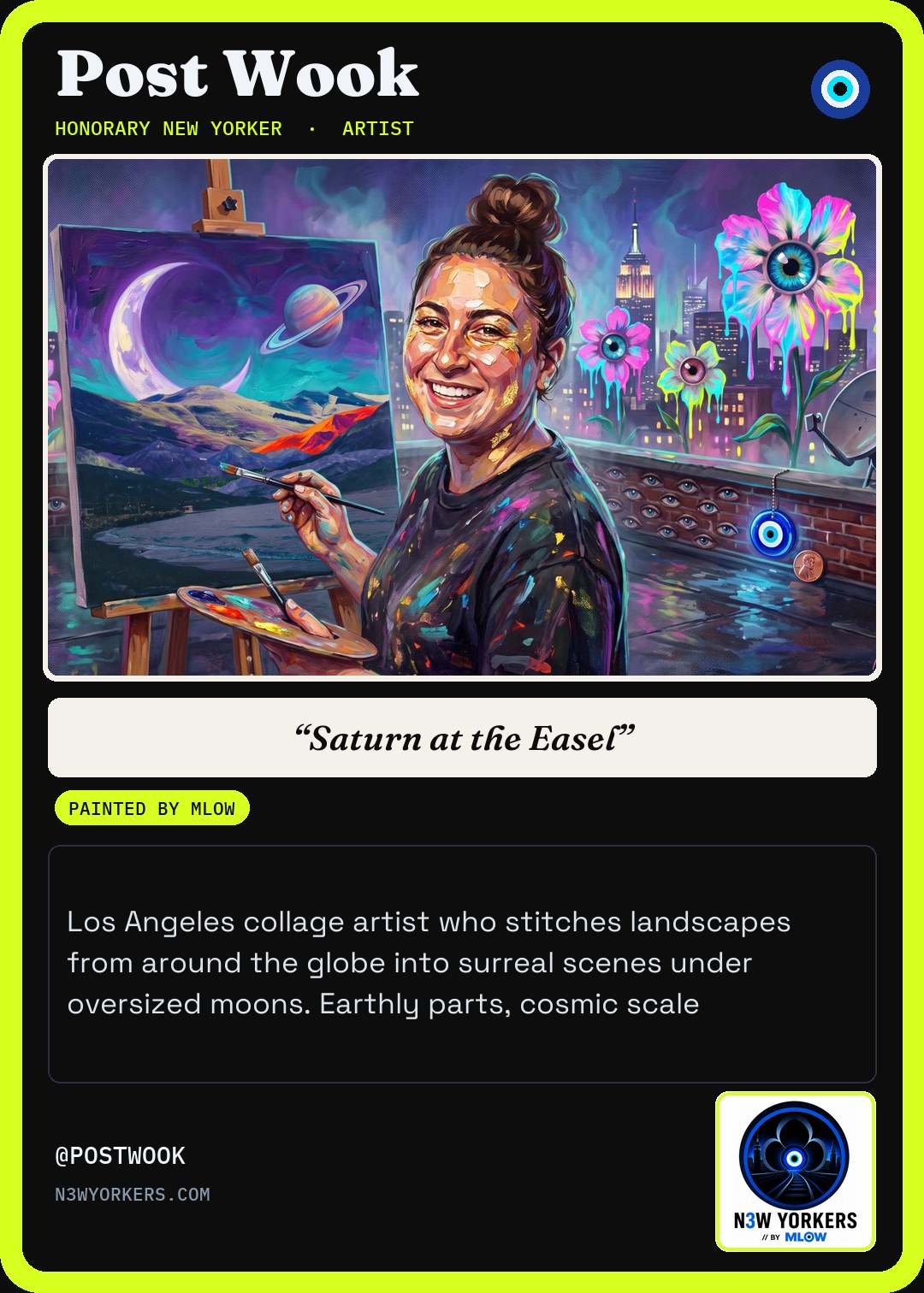 The Honorary card for Post Wook, painted by MLow