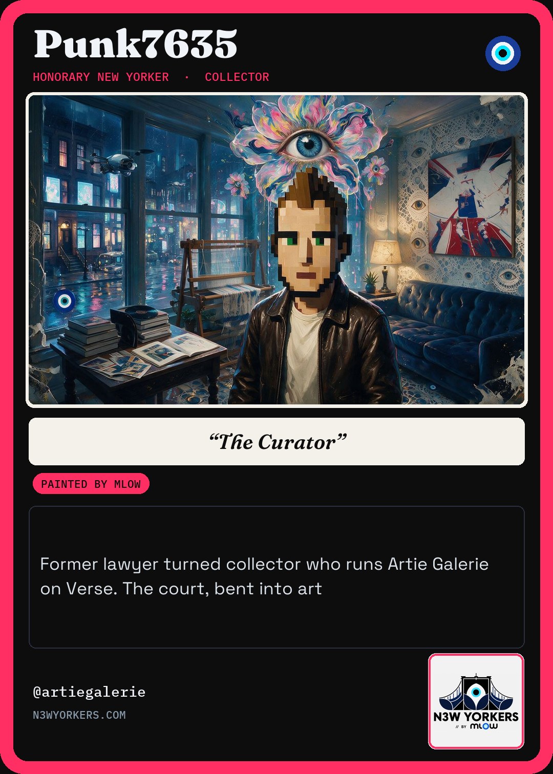 The Honorary card for Punk7635, painted by MLow