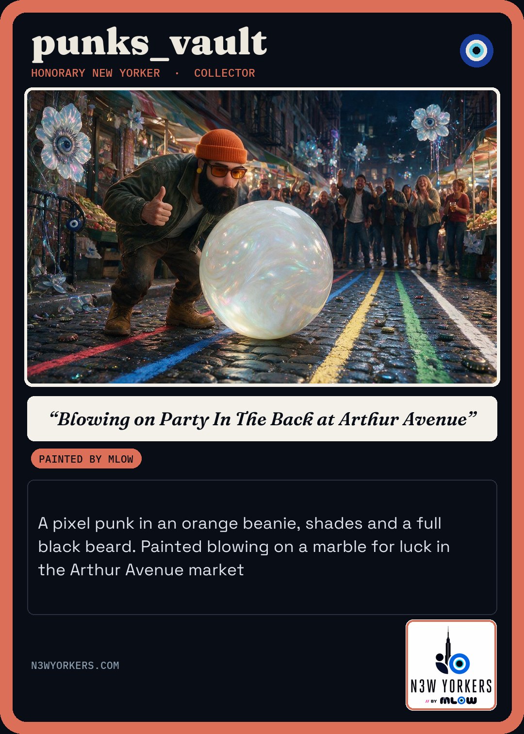 The Honorary card for punks_vault, painted by MLow