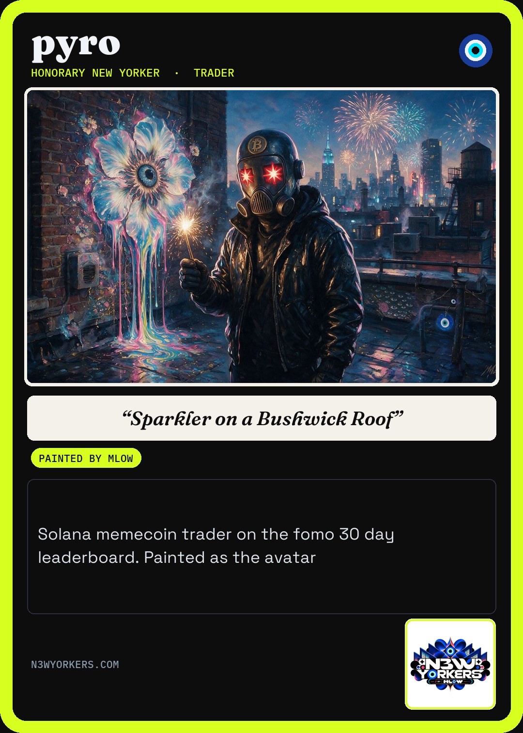 The Honorary card for pyro, painted by MLow