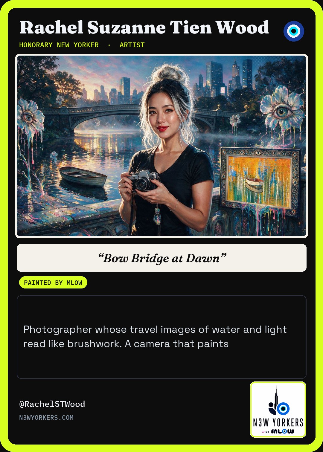 The Honorary card for Rachel Suzanne Tien Wood, painted by MLow