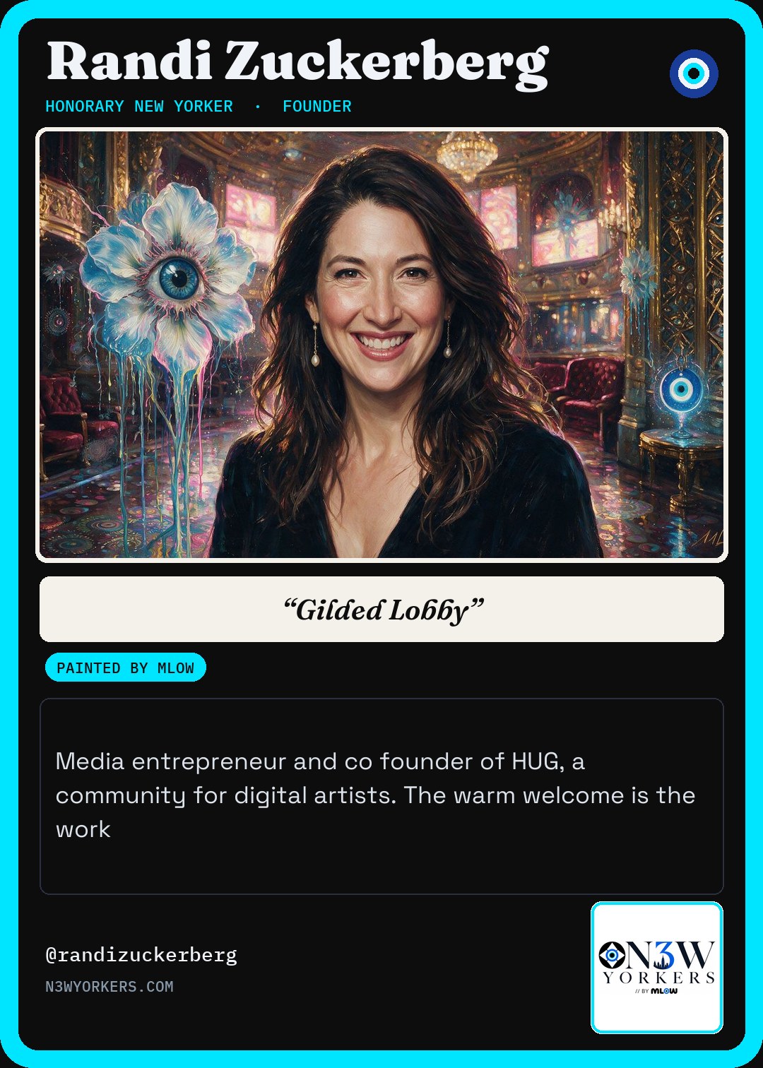The Honorary card for Randi Zuckerberg, painted by MLow