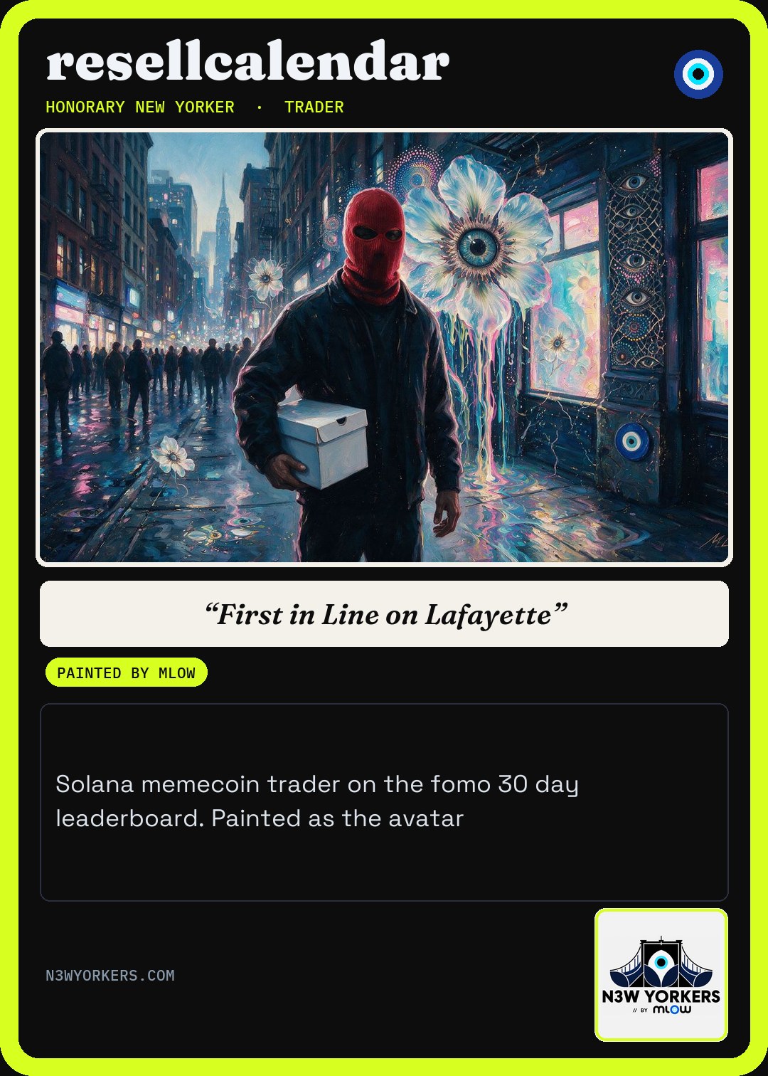 The Honorary card for resellcalendar, painted by MLow