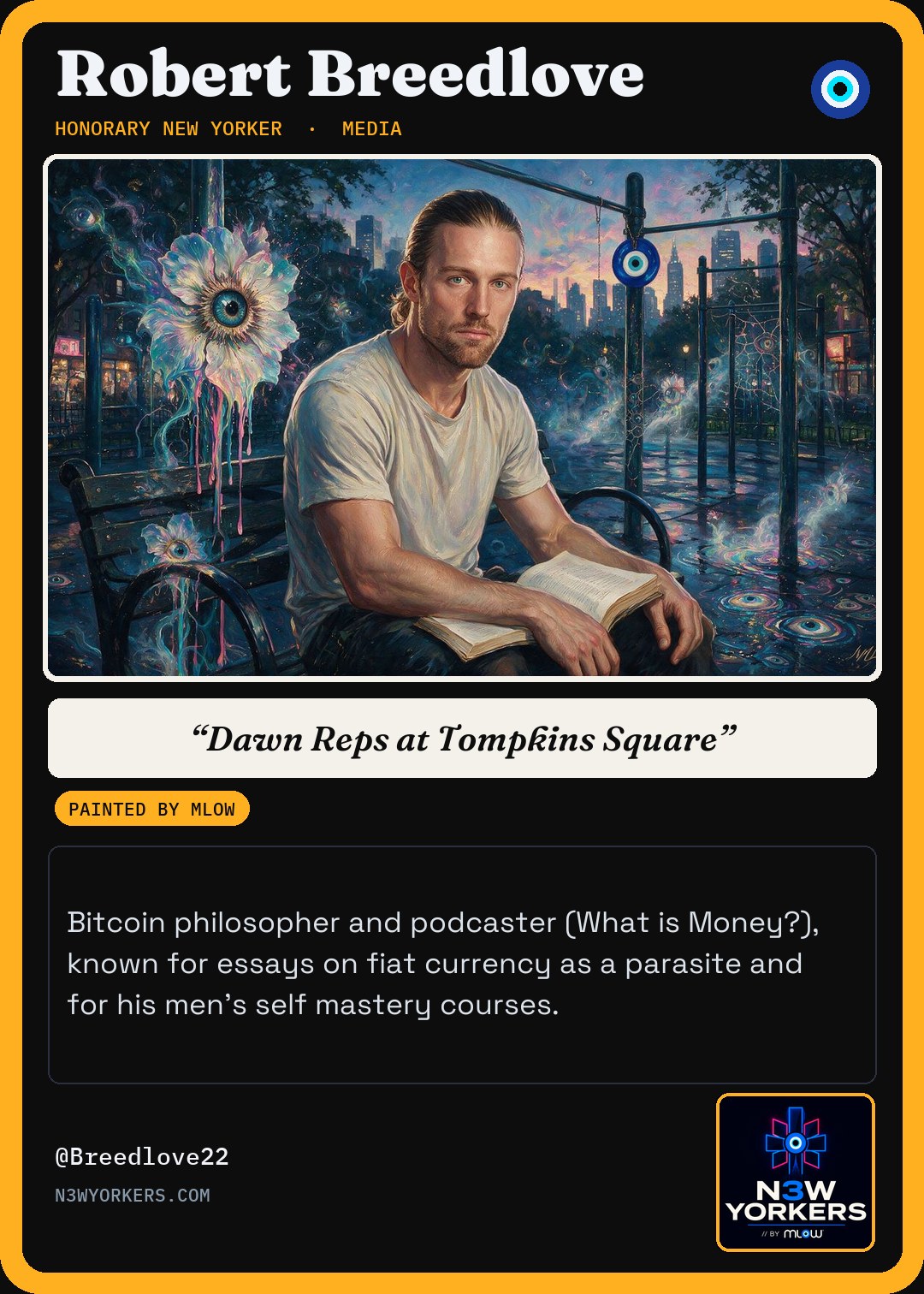 The Honorary card for Robert Breedlove, painted by MLow