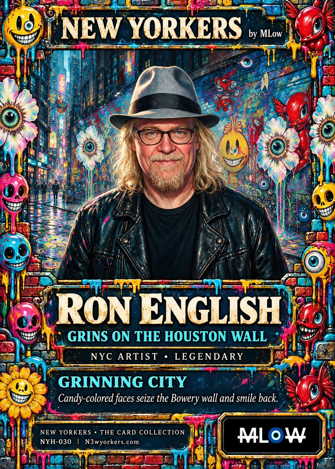 The Honorary card for Ron English, painted by MLow