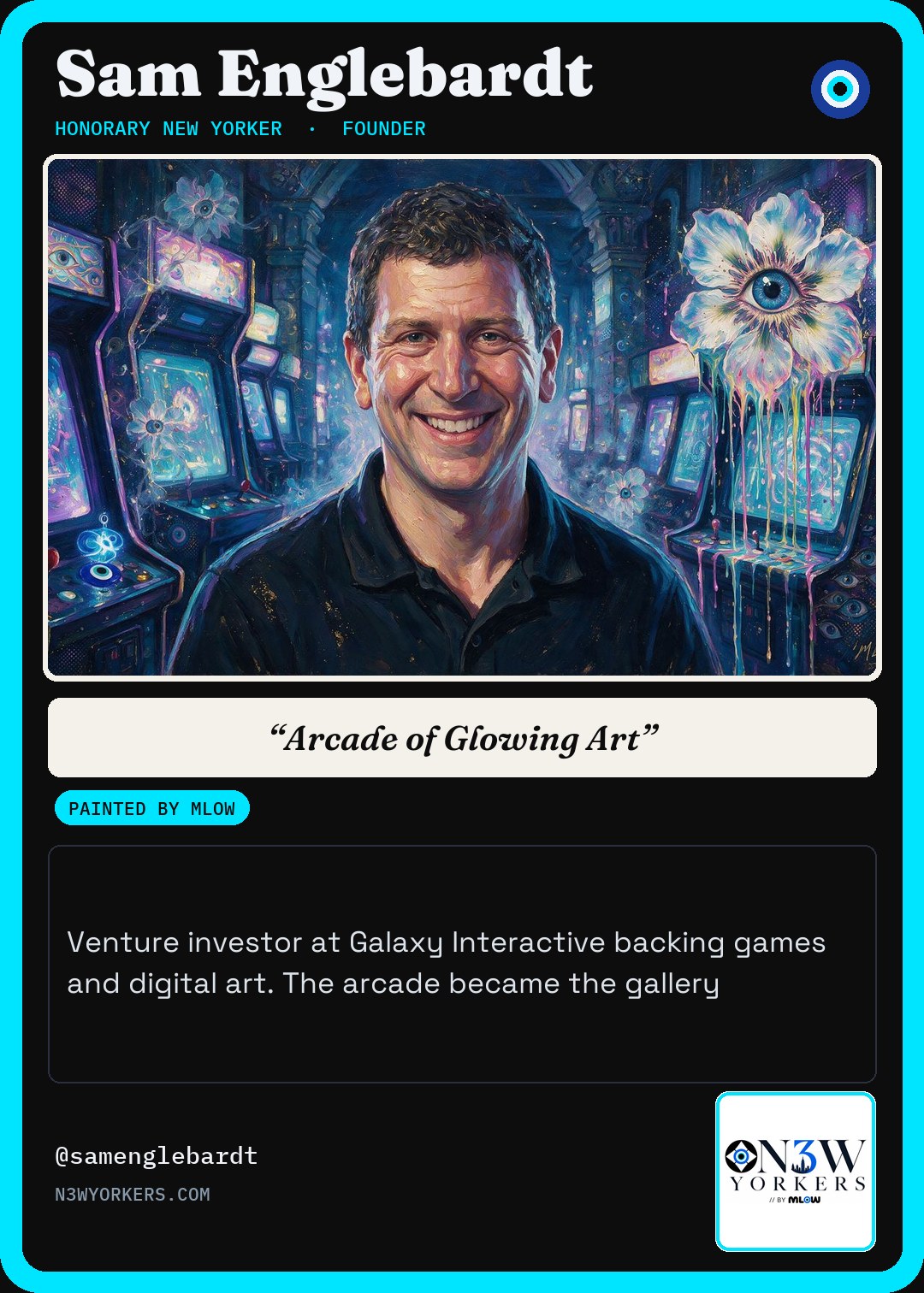 The Honorary card for Sam Englebardt, painted by MLow