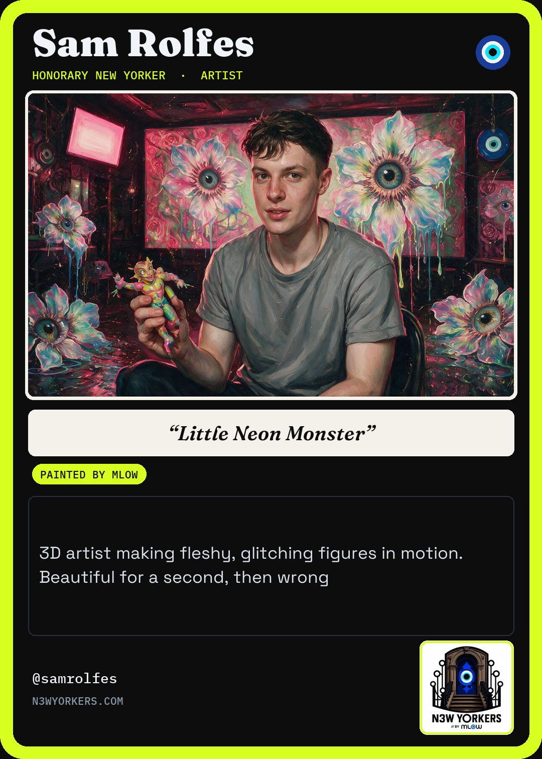 The Honorary card for Sam Rolfes, painted by MLow
