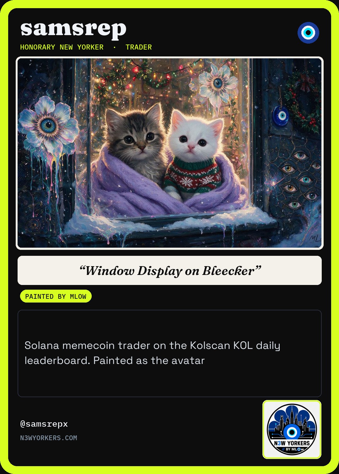 The Honorary card for samsrep, painted by MLow