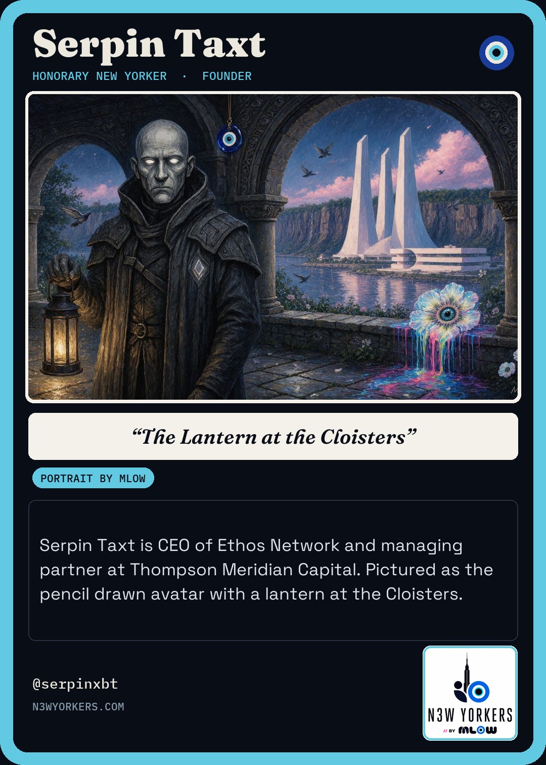 The Honorary card for Serpin Taxt, portrait by MLow