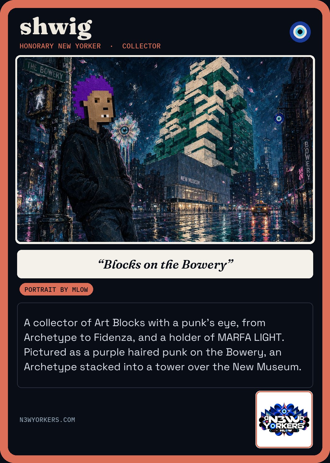 The Honorary card for shwig, portrait by MLow