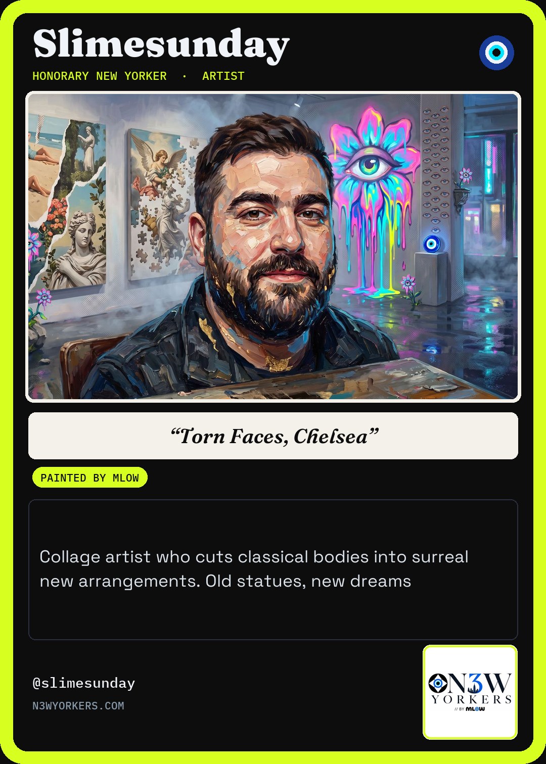 The Honorary card for Slimesunday, painted by MLow
