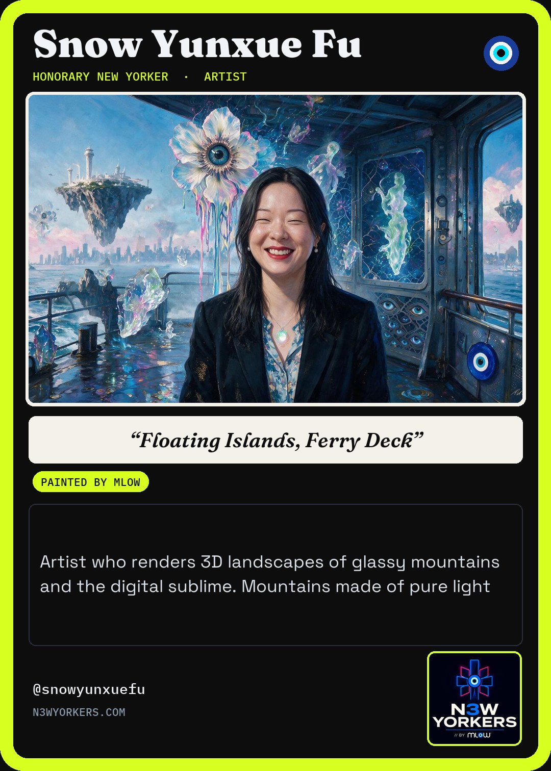 The Honorary card for Snow Yunxue Fu, painted by MLow