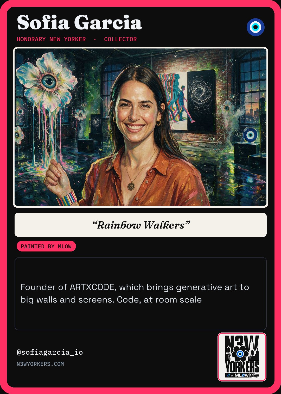 The Honorary card for Sofia Garcia, painted by MLow
