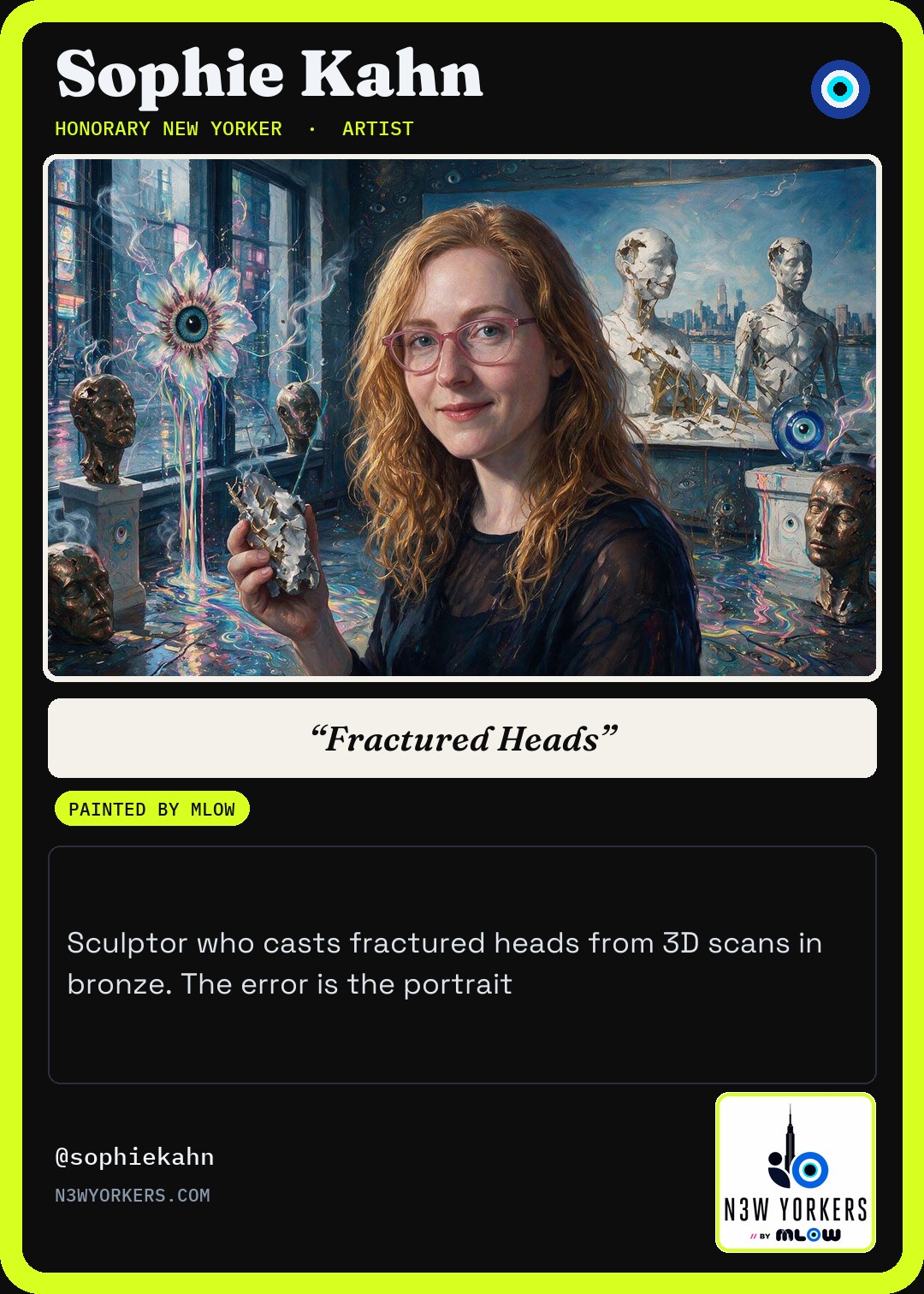 The Honorary card for Sophie Kahn, painted by MLow