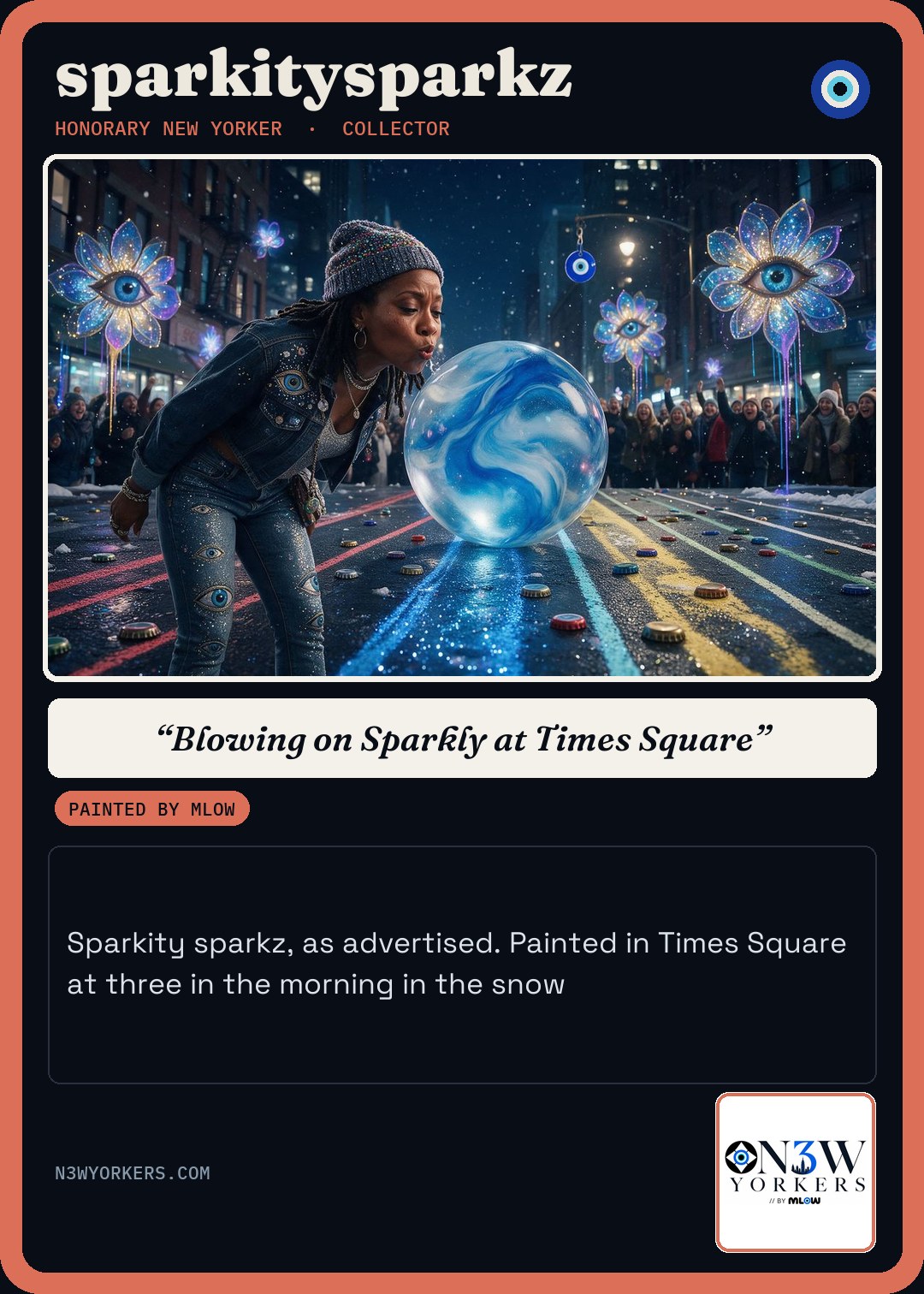 The Honorary card for sparkitysparkz, painted by MLow