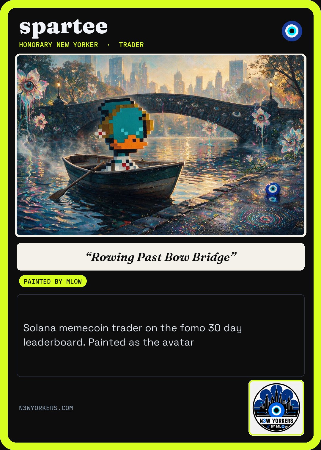 The Honorary card for spartee, painted by MLow