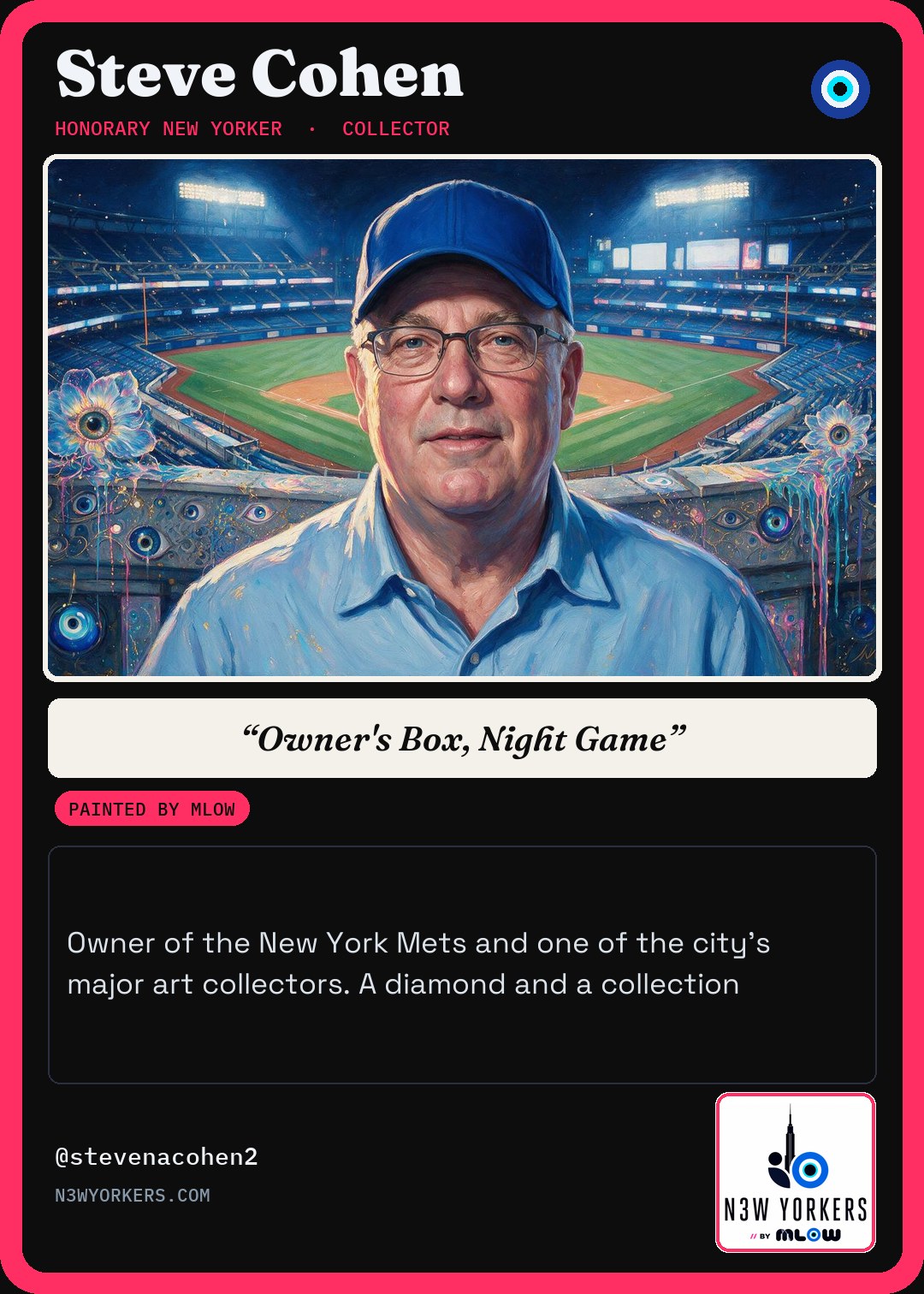 The Honorary card for Steve Cohen, painted by MLow